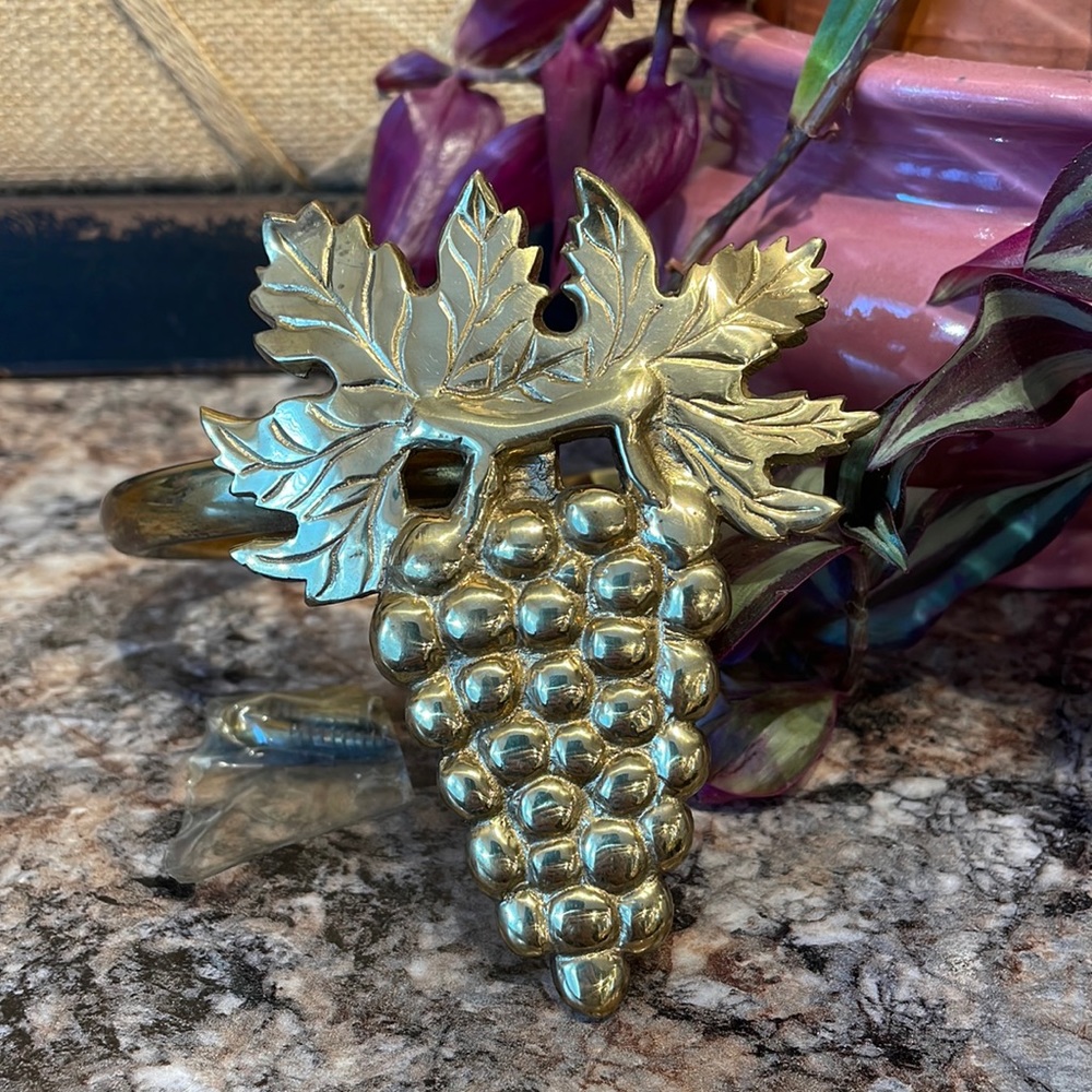 Brass curtain tie back